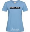 Women's T-shirt Minecraft logo 3d sky-blue фото