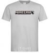 Men's T-Shirt Minecraft logo 3d grey фото