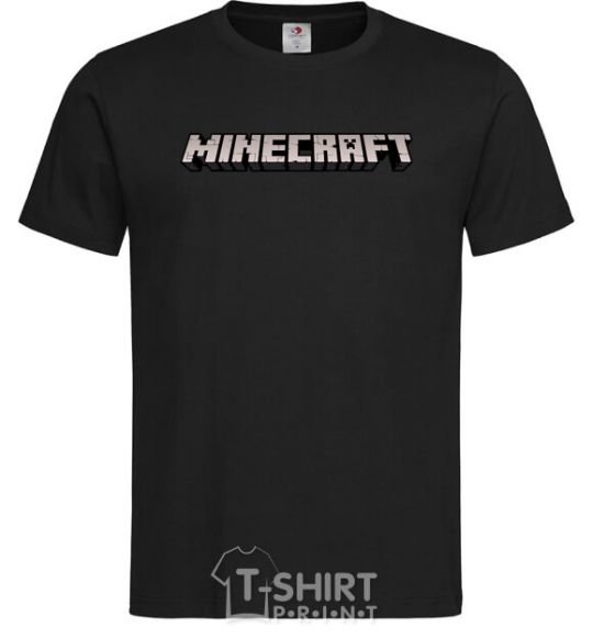 Men's T-Shirt Minecraft logo 3d black фото