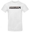 Men's T-Shirt Minecraft logo 3d White фото