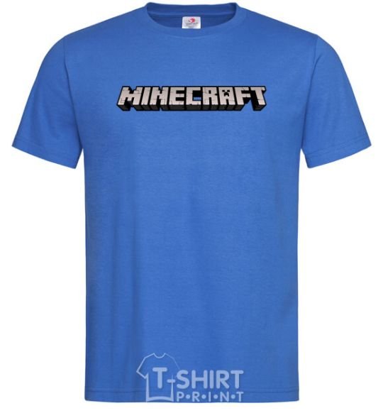 Men's T-Shirt Minecraft logo 3d royal-blue фото