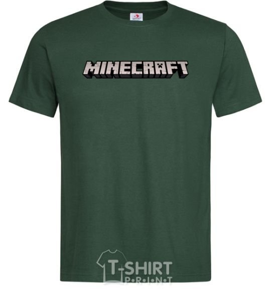 Men's T-Shirt Minecraft logo 3d bottle-green фото
