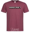 Men's T-Shirt Minecraft logo 3d burgundy фото