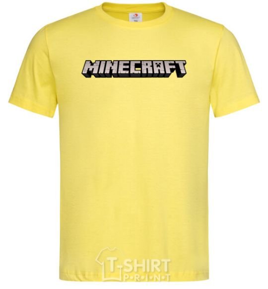 Men's T-Shirt Minecraft logo 3d cornsilk фото
