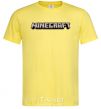 Men's T-Shirt Minecraft logo 3d cornsilk фото