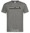 Men's T-Shirt Minecraft logo 3d dark-grey фото