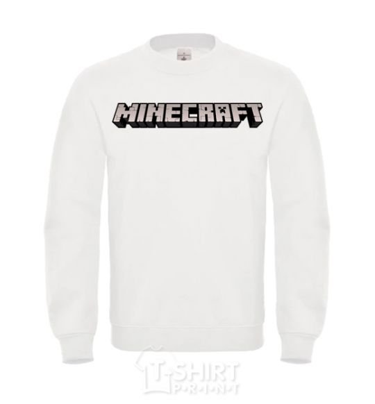 Sweatshirt Minecraft logo 3d White фото