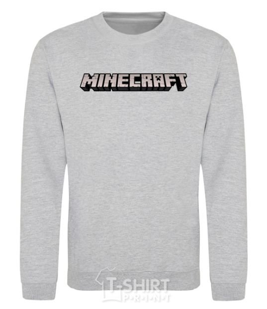 Sweatshirt Minecraft logo 3d sport-grey фото