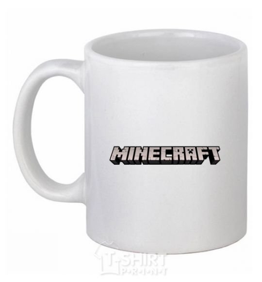 Ceramic mug Minecraft logo 3d White фото