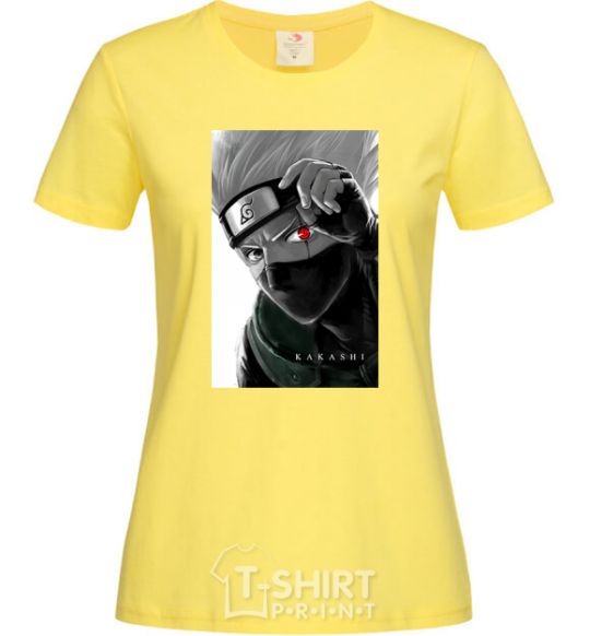 Women's T-shirt Naruto Kakashi b&w cornsilk фото