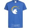 Kids T-shirt Unicorn moon royal-blue фото