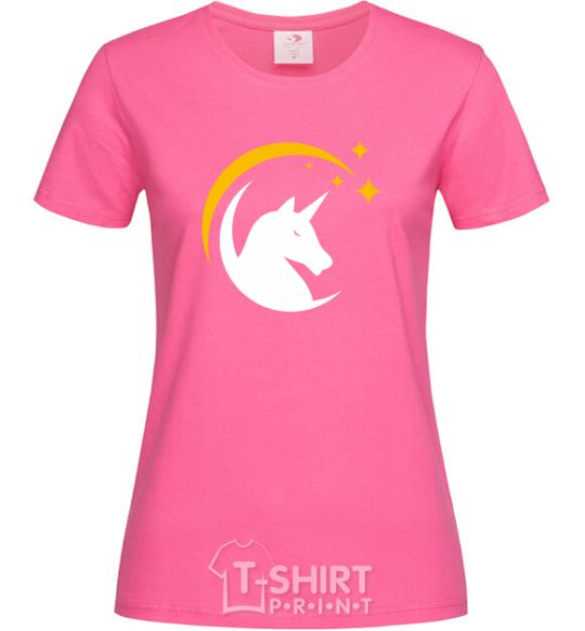 Women's T-shirt Unicorn moon heliconia фото