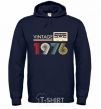 Men`s hoodie Vintage limited edition navy-blue фото