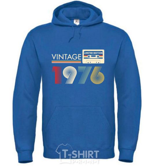 Men`s hoodie Vintage limited edition royal фото