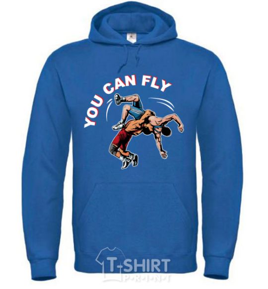 Men`s hoodie You can fly royal фото