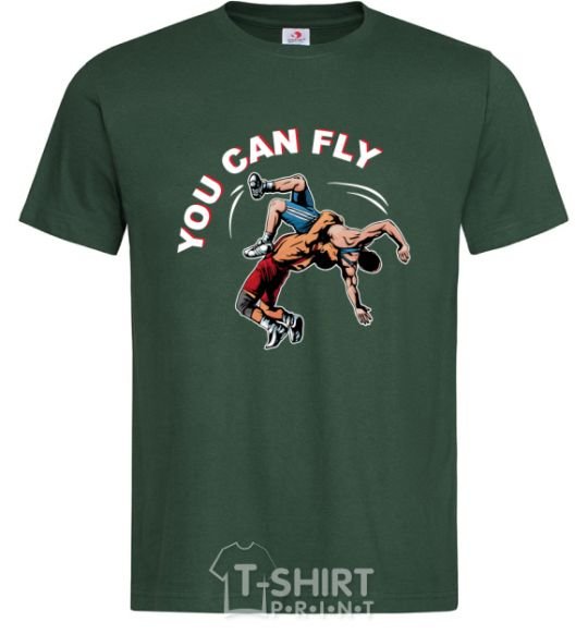 Мужская футболка You can fly Темно-зеленый фото