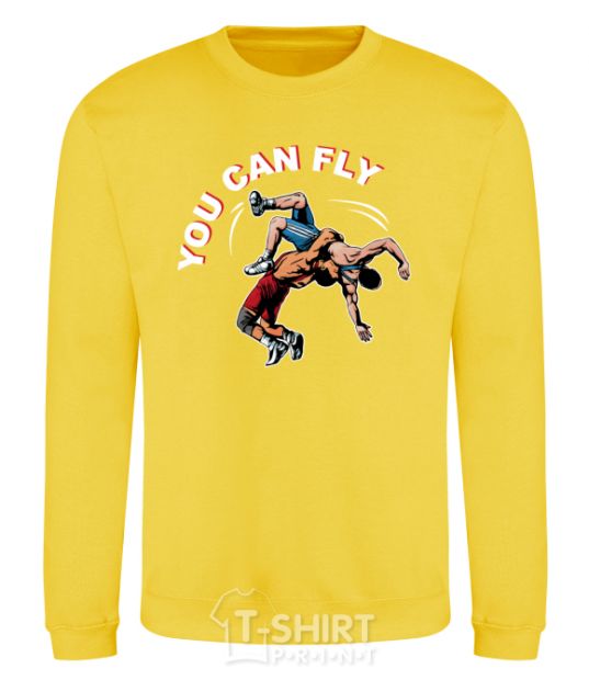 Sweatshirt You can fly yellow фото