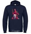 Men`s hoodie Deadpool and Thanos navy-blue фото