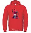 Men`s hoodie Deadpool and Thanos bright-red фото