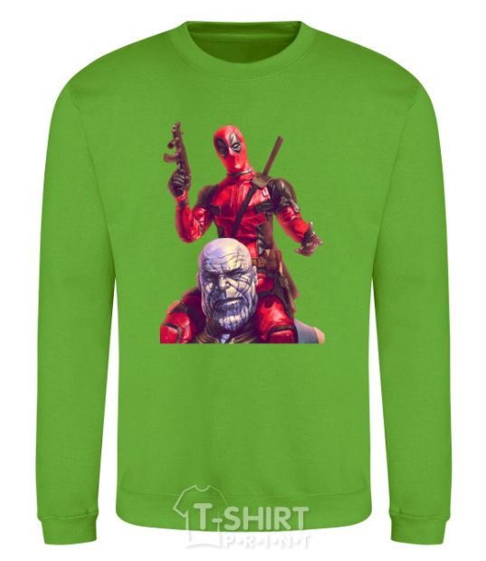 Sweatshirt Deadpool and Thanos orchid-green фото