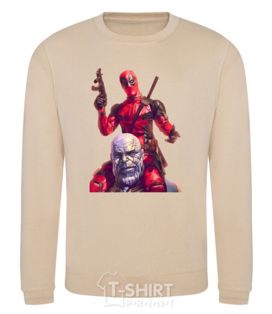 Sweatshirt Deadpool and Thanos sand фото