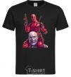 Men's T-Shirt Deadpool and Thanos black фото