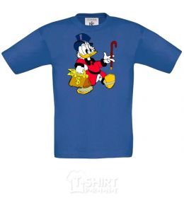 Kids T-shirt Scrooge with the money royal-blue фото