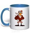 Mug with a colored handle Zigzag royal-blue фото