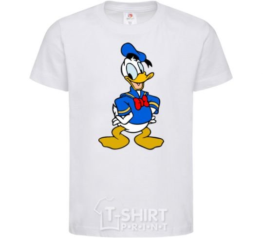 Kids T-shirt Donald Duck White фото