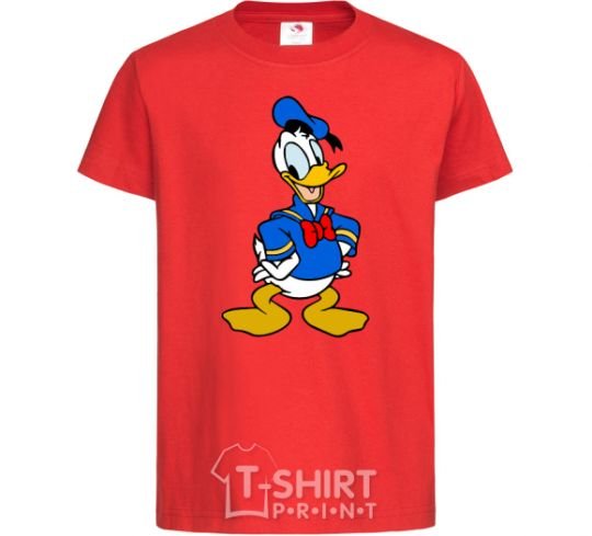 Kids T-shirt Donald Duck red фото