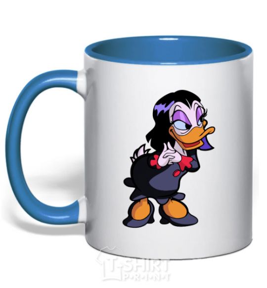 Mug with a colored handle Magica royal-blue фото