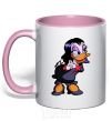 Mug with a colored handle Magica light-pink фото