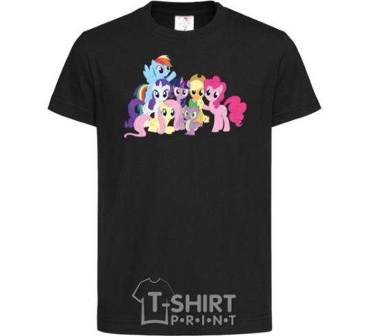 Kids T-shirt Friendship is a miracle black фото