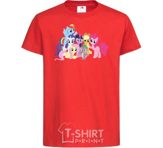 Kids T-shirt Friendship is a miracle red фото