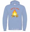 Men`s hoodie Gianni, you're on fire sky-blue фото