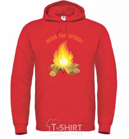 Men`s hoodie Gianni, you're on fire bright-red фото