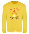 Sweatshirt Gianni, you're on fire yellow фото