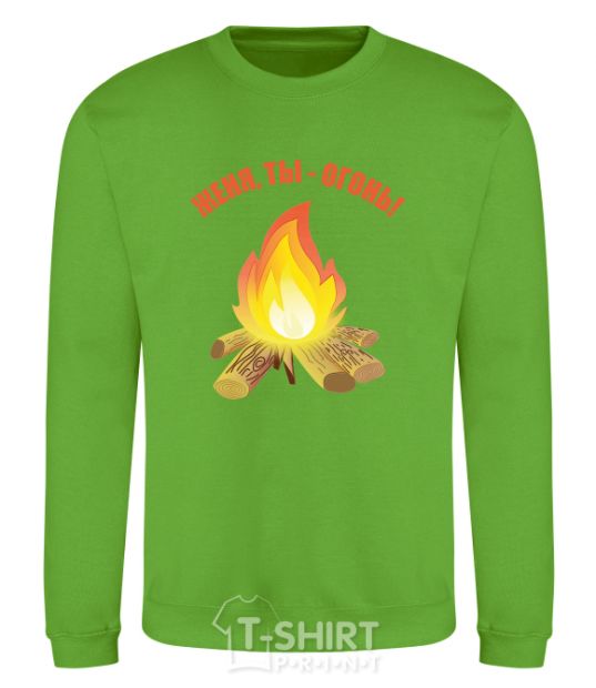 Sweatshirt Gianni, you're on fire orchid-green фото