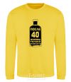 Sweatshirt Life after 40 black yellow фото