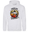 Men`s hoodie Born to fish V.1 sport-grey фото