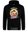 Men`s hoodie Born to fish V.1 black фото