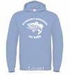 Men`s hoodie T-shirt's loaded with nibbles sky-blue фото