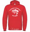 Men`s hoodie T-shirt's loaded with nibbles bright-red фото