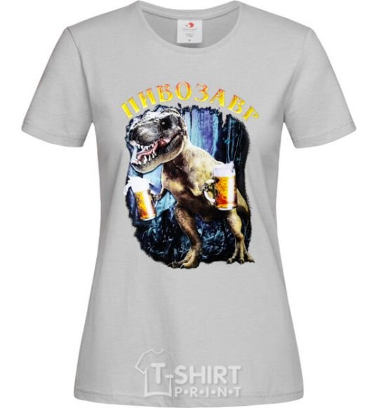 Women's T-shirt Beerzavr grey фото