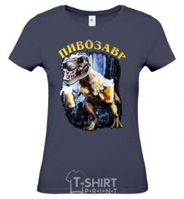 Women's T-shirt Beerzavr navy-blue фото