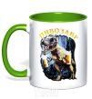 Mug with a colored handle Beerzavr kelly-green фото