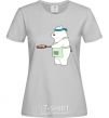 Women's T-shirt Regular bears. White grey фото