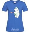 Women's T-shirt Regular bears. White royal-blue фото