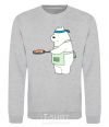 Sweatshirt Regular bears. White sport-grey фото