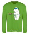 Sweatshirt Regular bears. White orchid-green фото